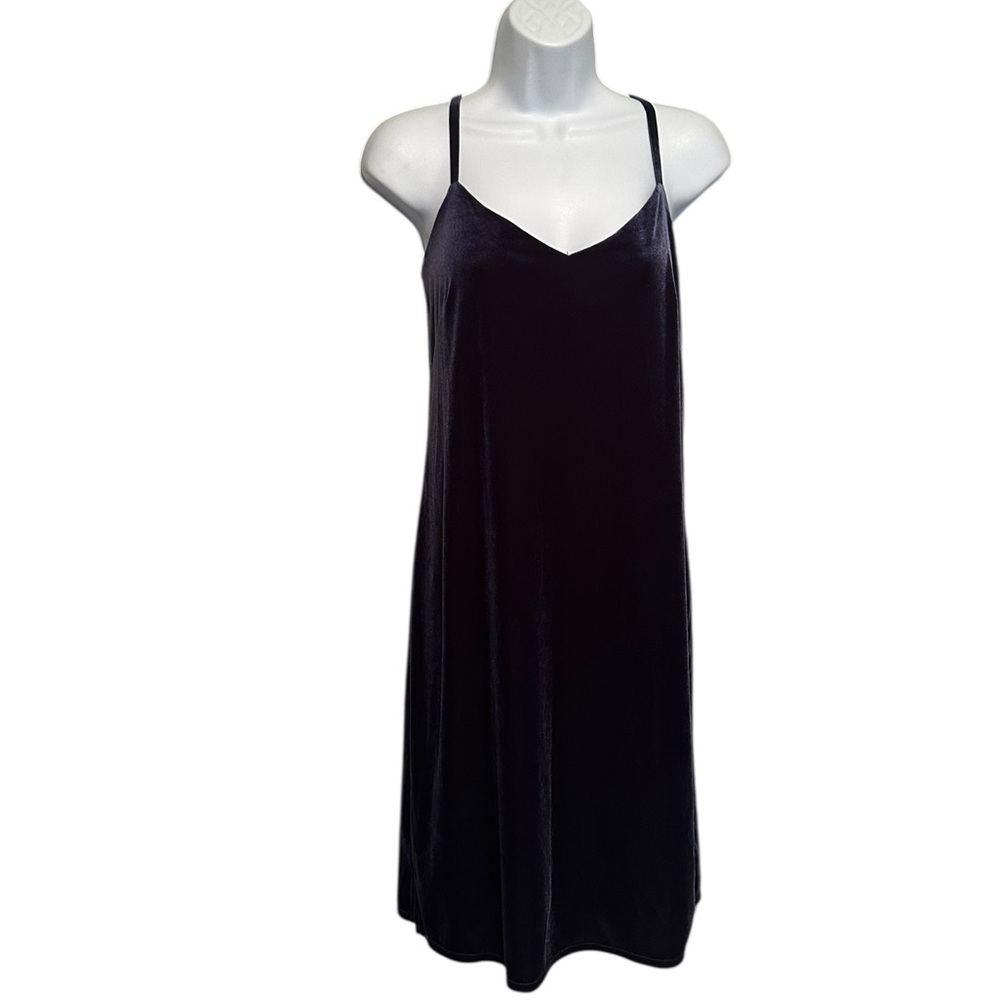 Elegant Purple Velvet Slip Dress
